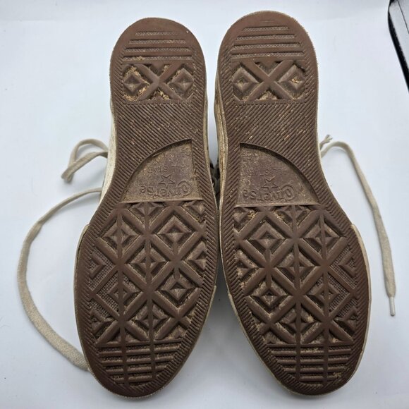 Converse All Star Zebra Stripe Womens Size 8.5 High Top Sneakers Gold Eyelets - Picture 8 of 13